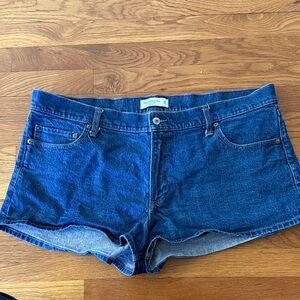 Abercrombie & Fitch Dark Blue Denim Cutoff Shorts